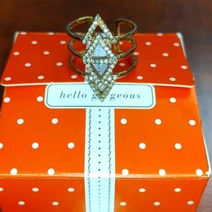 Stella & Dot Adjustable Chevron Ring